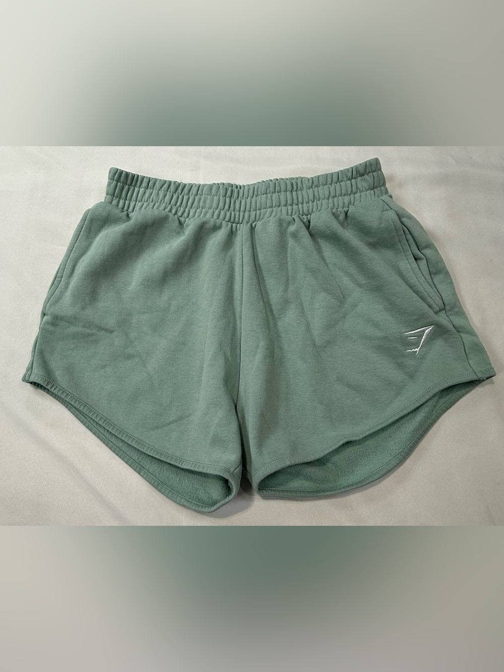 Gymshark Sage Green High-Waist Women's Athletic Shorts